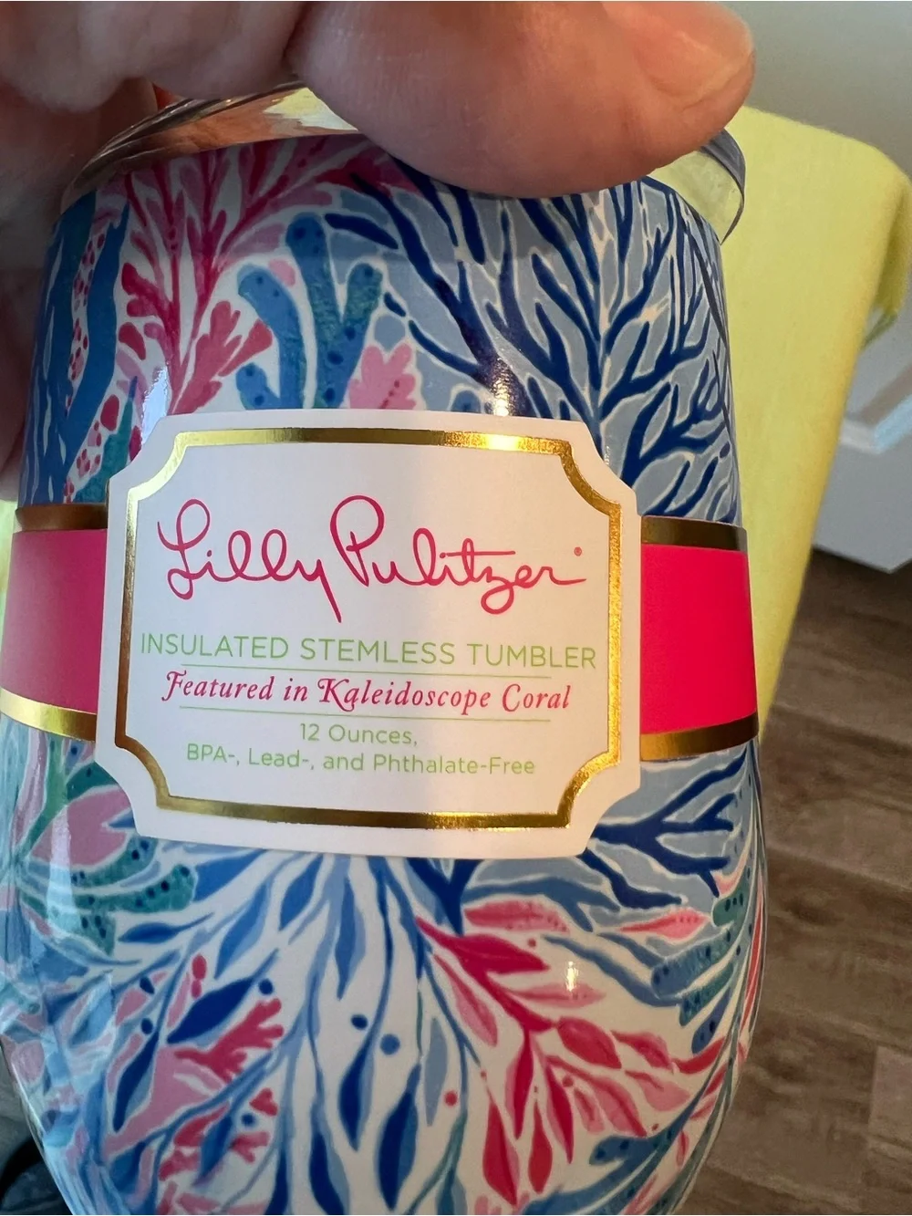 Lilly Pulitzer Blue Multicolor Tumbler & Insulated Wine Cup bundle